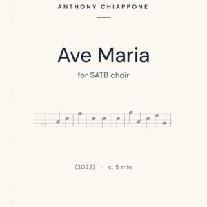 Ave Maria — score cover (placeholder)