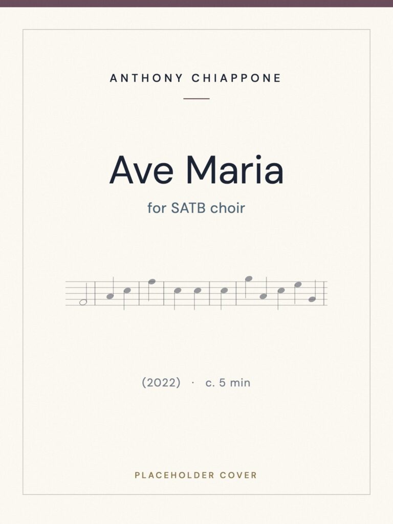 Ave Maria — score cover (placeholder)
