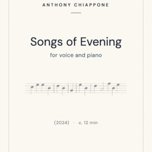 Songs of Evening — score cover (placeholder)