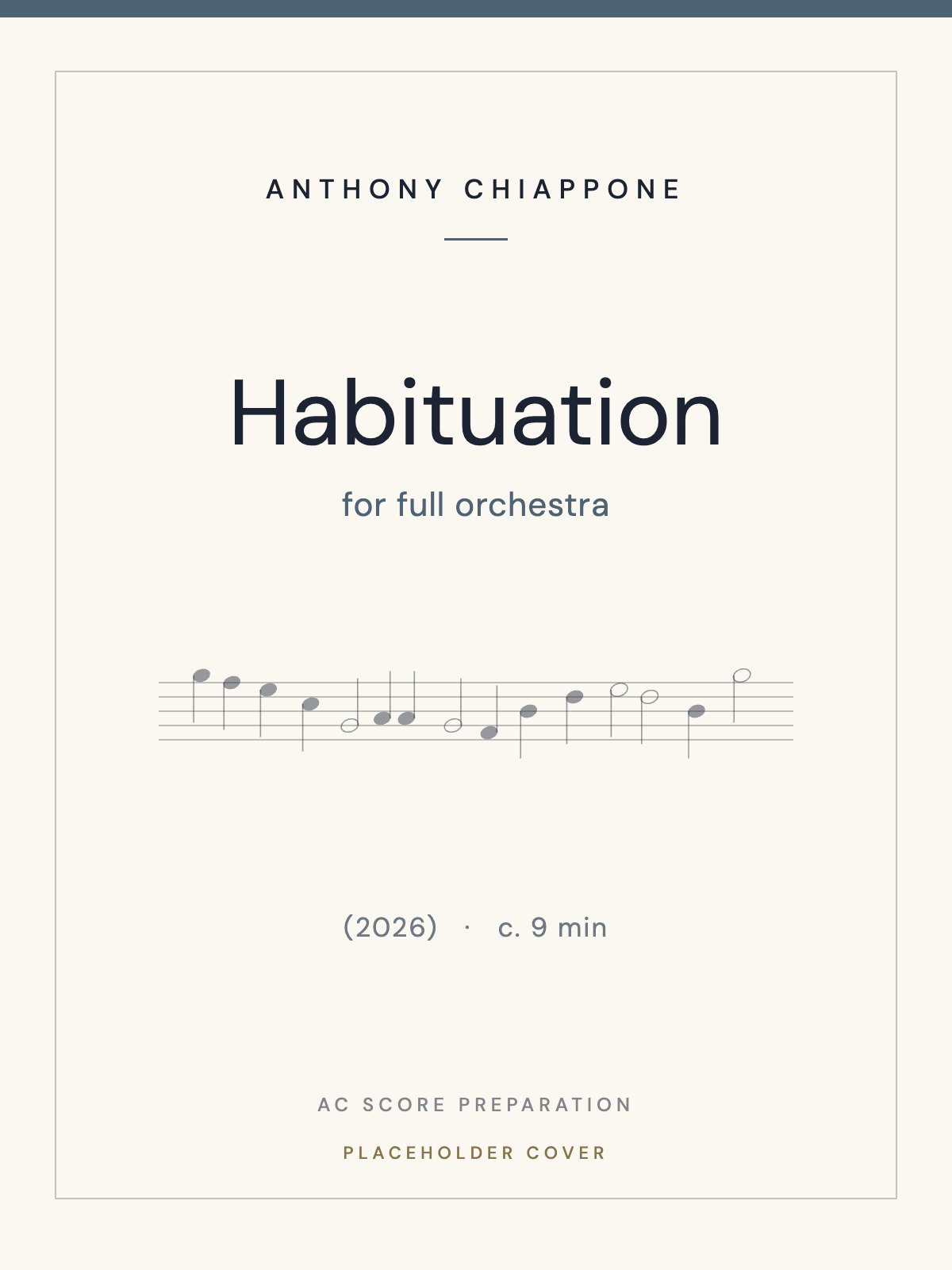 Habituation score cover (placeholder)
