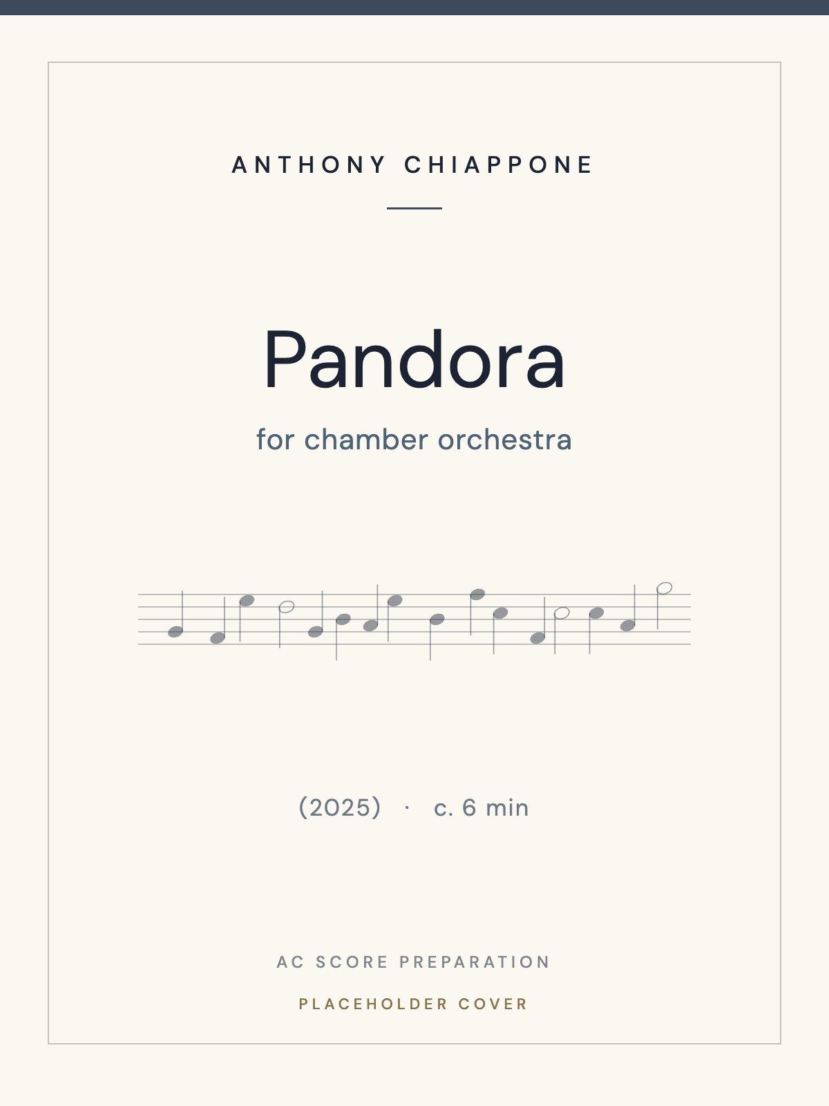 Pandora score cover (placeholder)